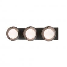 Hubbardton Forge 201378-SKT-14-14-GG0711 - Brooklyn 3-Light Straight Double Shade Bath Sconce