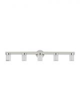 Visual Comfort & Co. Modern Collection KWBA27627N - Kelly Wearstler Esfera 5-light dimmable LED large bath vanity with polished nickel finish