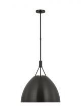 Visual Comfort & Co. Modern Collection SLPD26827BZ - Sean Lavin Sospeso 1-light dimmable LED dome extra large pendant with dark bronze finish