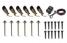  KIT40606 - Aera Cast Brass Landscape Lighting Full Starter Pack of 12 Kit 1