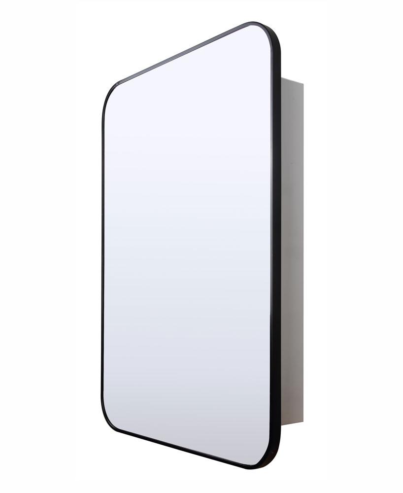 Medicine Cabinet, 22" W x 30" H, Wall Mounted, Mirror + Aluminium Profile Cabinet Body