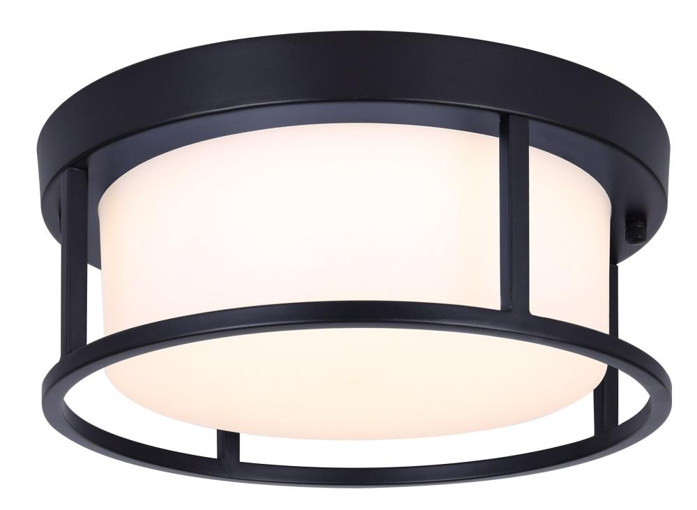 VERO LED Integrated Outdoor Ceiling Light, Black Finish