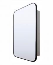 Canarm MCHDC2A2230MBK - Medicine Cabinet, 22" W x 30" H, Wall Mounted, Mirror + Aluminium Profile Cabinet Body