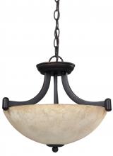 Canarm ICH375A03RA14 - Warren 1 Light Chandelier, Rubbed Antique Finish