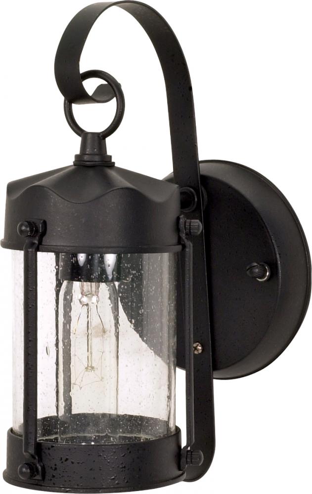 1 Light; 10-5/8 in.; Wall Lantern; Piper Lantern with Clear Seed Glass; Color retail packaging