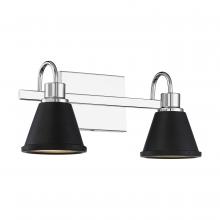 Nuvo 62/1472 - Bette - 2 Light LED Vanity -Polished Nickel and Matte Black Metal Finish