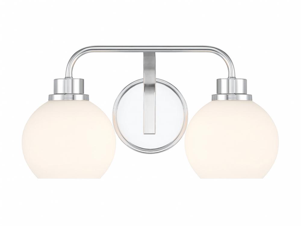 2-Light Bathroom Vanity Light in Chrome