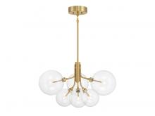 Savoy House Meridian M100135NB - 6-Light Chandelier in Natural Brass