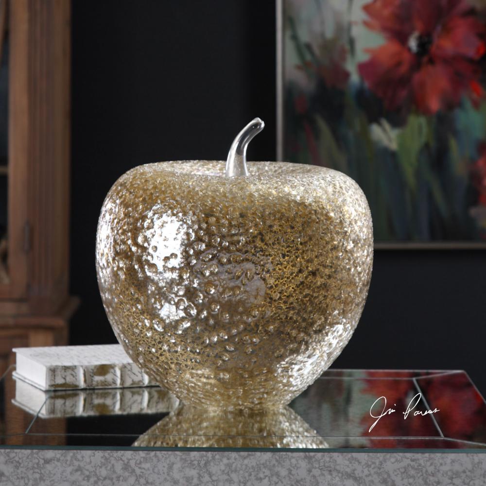 Uttermost Golden Apple Sculpture