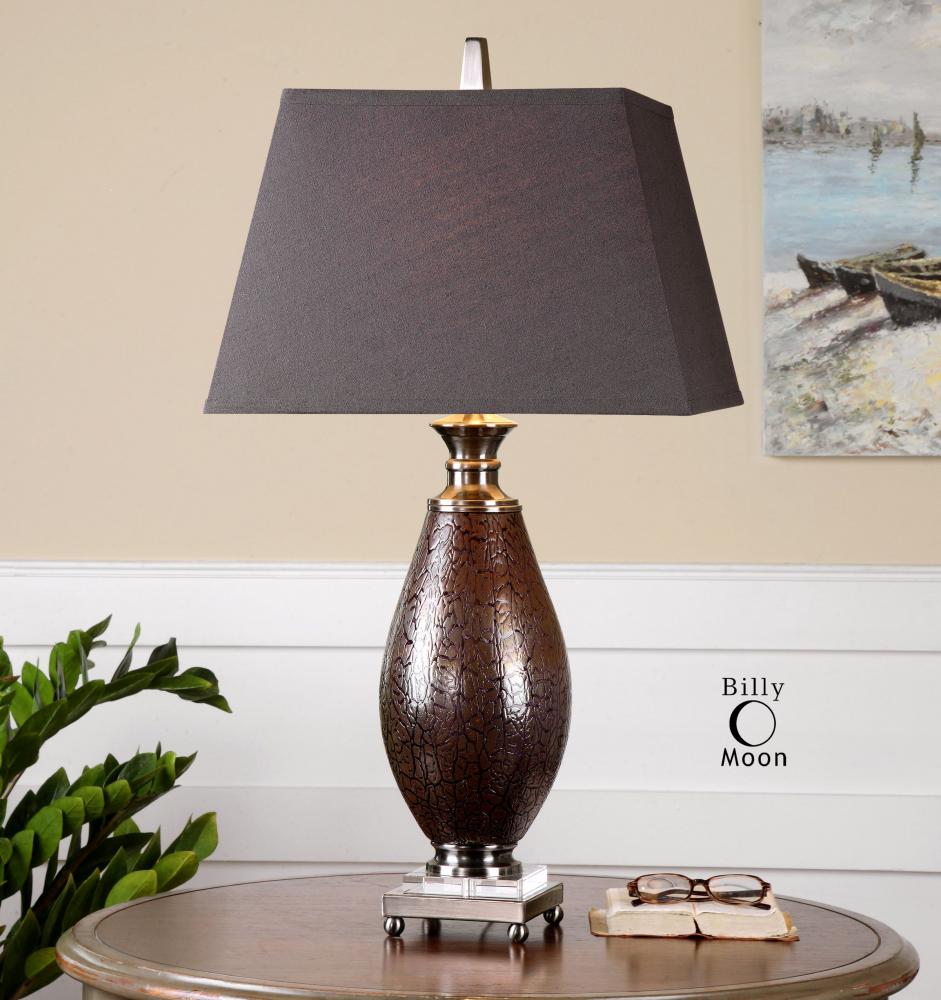 One Light Brushed Nickel Table Lamp