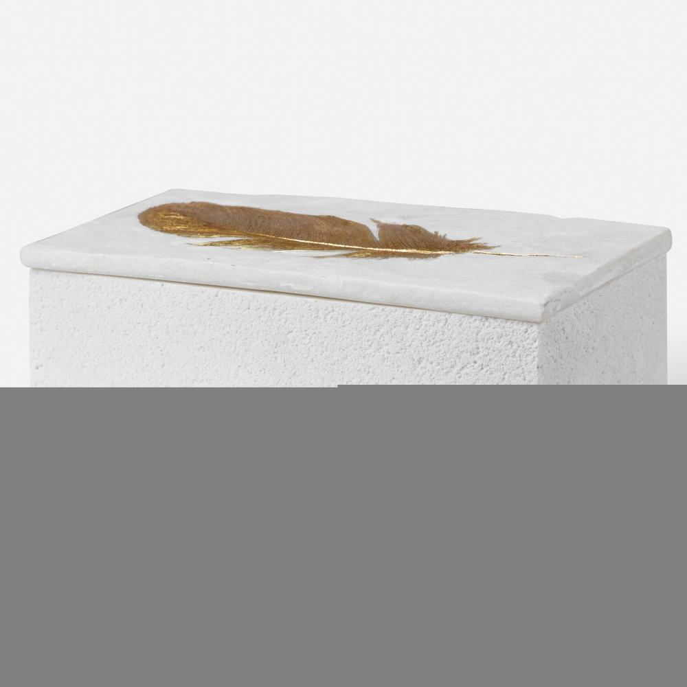 Nephele White Stone Box