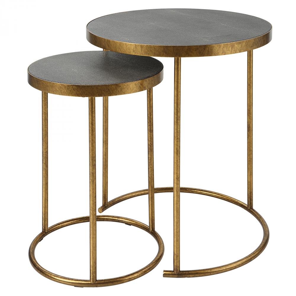 Uttermost Aragon Brass Nesting Tables, S/2