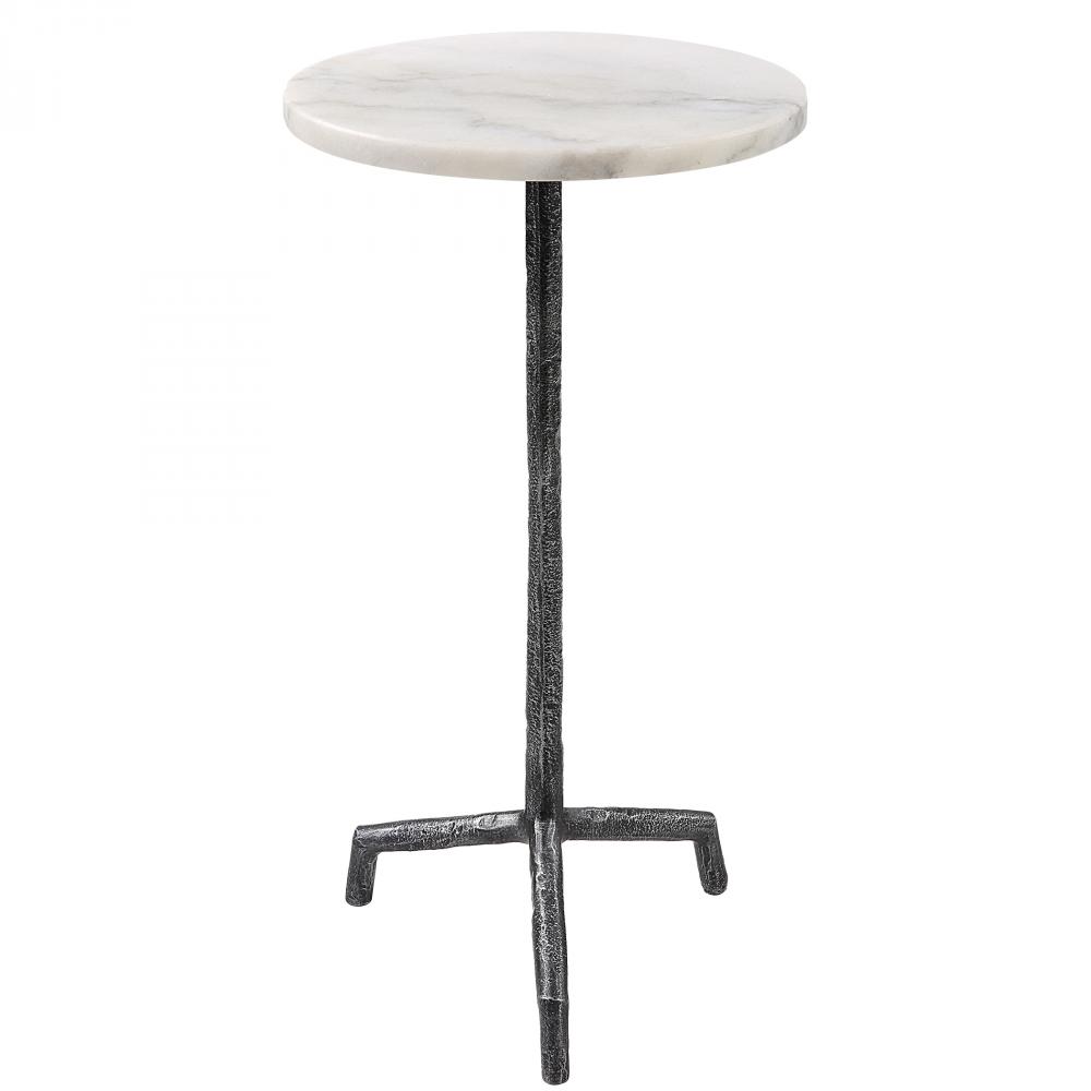 Uttermost Puritan White Marble Drink Table