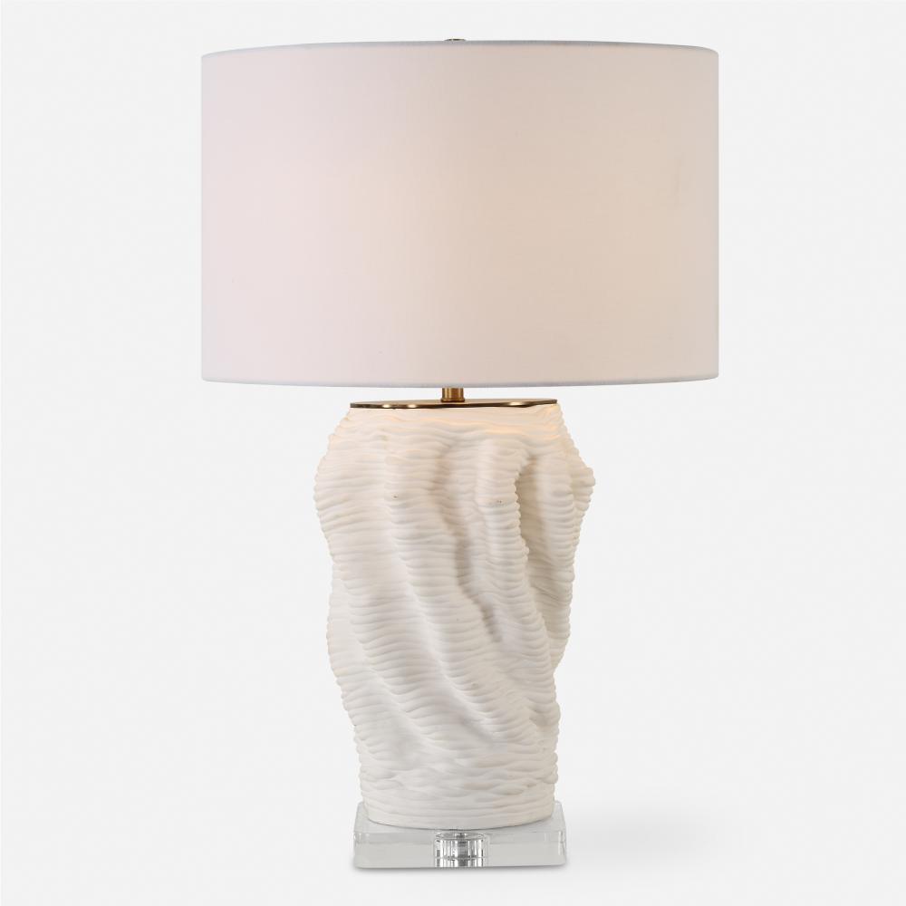 Stratified White Table Lamp