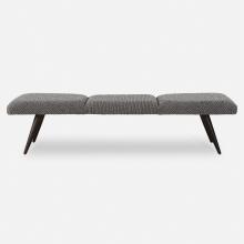 Uttermost 23849 - Bowtie Charcoal Fabric Bench