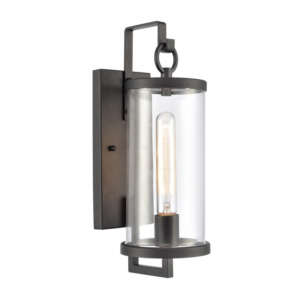 Hopkins 15.75'' High 1-Light Outdoor Sconce - Charcoal Black